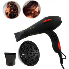 Фен для волос профессиональный Domotec MS-0219PRO 3000 Вт с диффузором Черный (VK-4237)