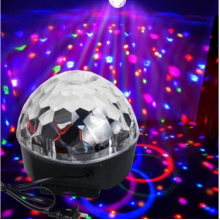 Лампа-проектор светодиодный Euro Led Magic Ball Light шар с MP3 и Блютуз и пульт ДУ Серебристый (VK-6366)