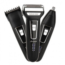 Триммер для стрижки волос Geemy GM-573Pro 3 в 1 беспроводная аккумуляторная 3 Вт с насадками Черный (VK-516)