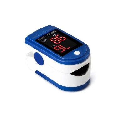 Пульсоксиметр на палец Midas Oximeter LK87i на батарейках OLED дисплей бело-синий (47892)