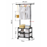 Напольная вешалка SINGLE-POLE SHOE RACK 107-2 с полками для обуви (RACK1072-AV)