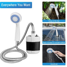 Портативный кемпинговый душ с помпой на аккумуляторе USB Travel Shower 2200 мАч (UTS641-AV)