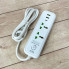 Сетевой фильтр питания 2 м, 2 розетки + 2×USB + 1×Type-C, 2500 Вт, WL-4 с выключателем (WL4-AV)
