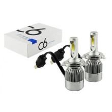 Комплект автомобильных LED ламп C6 H4 3800Lm 6000K с активным охлаждением (С6H4-AV)
