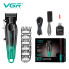 Аккумуляторная машинка для стрижки VGR V-662 GREEN — 6 насадок, LED-дисплей (VGRV662Green-AV)