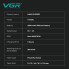 Аккумуляторная машинка для стрижки VGR V-640C BLACK — 6 насадок, LED-дисплей, 9000 об/мин (VGRV640C-AV)