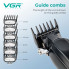 Аккумуляторная машинка для стрижки VGR V-662 GREEN — 6 насадок, LED-дисплей (VGRV662Green-AV)
