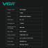 Аккумуляторная машинка для стрижки VGR V-662 GREEN — 6 насадок, LED-дисплей (VGRV662Green-AV)