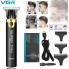 Профессиональная машинка для стрижки волос, бороды, усов VGR Pro V-082i USB триммер окантовочная беспроводная 1500mAh Black (V-082-TG)