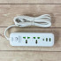 Сетевой фильтр питания 2 м, 2 розетки + 2×USB + 1×Type-C, 2500 Вт, WL-4 с выключателем (WL4-AV)