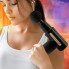 Массажёр мышечный ручной Massage Gun, аккумуляторный перкуссионный массажёр, 4 насадки для рук, ног и шеи (GUN187-AV)