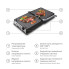 Прижимной контактный электрогриль гриль 3000 Вт BBQ BITEK BT-2687 с регулировкой температуры (BT2687-AV)