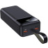 Повербанк KPG-402 40000 мА·ч 22.5 Вт с фонариком, дисплеем, 2 USB, microUSB и Type-C, черный (KPG402-AV)