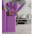 Набор силиконовых кухонных принадлежностей 19 предметов фиолетовый Kitchen Set с доской (FLTS19-AV)