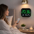 Настенные часы Deepfox DS-6650 с пультом, LED-подсветкой, будильником, датой и термометром, 18,5×18,5 см (6650-AV)