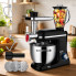 Кухонный комбайн с мясорубкой и блендером на 6 скоростей RAF R.6609B 1500W (RAFR6609B-AV)