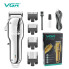 Машинка для стрижки VGR V-678 SILVER, 4 насадки, LED-индикатор, аккумулятор 1500 мА·ч (VGRV678-AV)