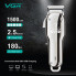 Машинка для стрижки VGR V-678 SILVER, 4 насадки, LED-индикатор, аккумулятор 1500 мА·ч (VGRV678-AV)
