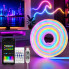 Неоновая LED RGB лента 5 м с чешуйчатым покрытием, управлением через приложение и пультом (RGB550-AV)