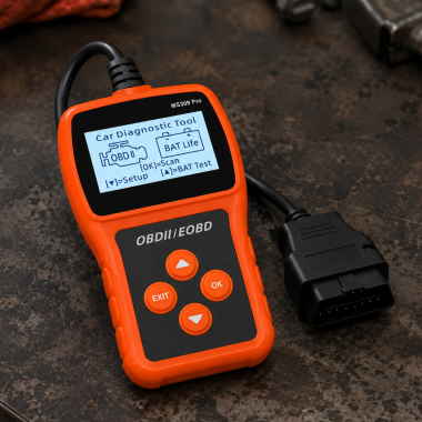Сканер MS309PRO OBD2, диагностический инструмент, тестер аккумулятора, считыватель кодов неисправностей (MS309-AV)