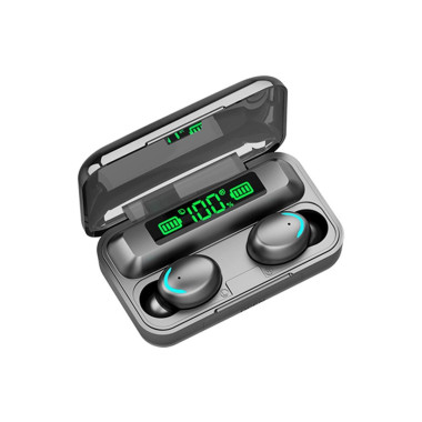 Беспроводные сенсорные наушники со встроенным PowerBank TWS F9-5, черные (TWSF95-AV)