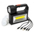 Солнечная зарядная станция OK-718S-A с LED+COB фонарем 10 W, Power Bank, солнечной панелью и 3 выносными лампами (OK718SA-AV)