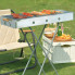 Раскладной переносной мангал 70×70×30 см BARBECUE TRAY 770T, серебристый (770T-AV)