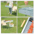 Раскладной переносной мангал 70×70×30 см BARBECUE TRAY 770T, серебристый (770T-AV)