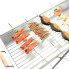 Раскладной переносной мангал 70×70×30 см BARBECUE TRAY 770T, серебристый (770T-AV)
