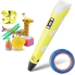 3D-ручка для детского творчества 3D Pen с LCD-экраном, полный комплект с пластиком (PENYELO33-AV)