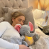 Интерактивная мягкая игрушка-ночник дышащий Слоник Elephant Серый Успокаивающая плюшевая игрушка(ELEPH30-AV)