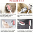 Щетка для вычесывания шерсти домашних животных 4 в 1 Pet Cleaning Comb с массажем и чисткой вещей Pink W28(NNW28-AV)