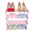 Полка стойка органайзер для обуви на 4 полки Shoe Rack Amazin розовая (AMAZ8802-AV)