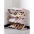 Полка стойка органайзер для обуви на 4 полки Shoe Rack Amazin розовая (AMAZ8802-AV)