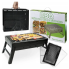 Переносной туристический мангал для барбекю 43x29 см, черный (BBQ4329-AV)