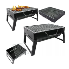 Переносной туристический мангал для барбекю 43x29 см, черный (BBQ4329-AV)