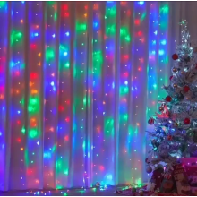 Светодиодная новогодняя гирлянда водопад 2х2 цветная, новогодние гирлянды LED для дома на окно (RGB2222-AV)