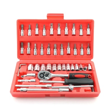 Автомобильный Набор Инструментов Piece Tool Set на 46 Ручных Инструментов в Пластиковом Кейсе (SET46-AV)