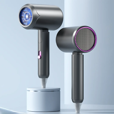 Фен для волос складной стайлер Air Blower LY-811, мощность 1800 Вт, 3 скорости, ионизация, серый (NLY811-AV)