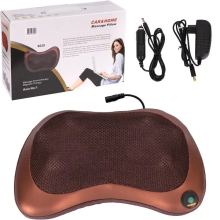 Роликовая массажная подушка для спины и шеи Massage pillow | массажная подушка | массажер с подогревом (NN2473-AV)