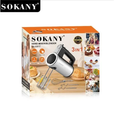 Миксер ручной электрический 3в1 SOKANY SK-02017, 800Вт (SK02017-AV)