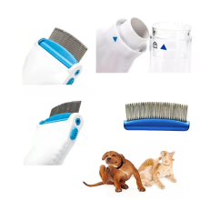 Расческа электрическая для удаления вшей и блох V-Comb Licetec с вытяжкой электро гребень от паразитов белый (COMB240-AV)