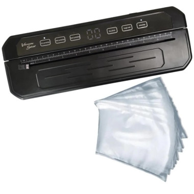 Вакуумный упаковщик для кухни чорний Вакууматор бытовой vacuum sealer Продуктовый вакуумный упаковщик для дома (37372-AV)