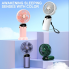 Портативный вентилятор Mini fan XL-880 диаметр 9 см с подставкой для телефона и дисплеем синий (XL880-AV)