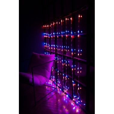 Гирлянда светодиодная Водопад 240LED 3х1.5 м Arts Pine с прозрачным проводом 8 режимов Мульти (VK-1269)