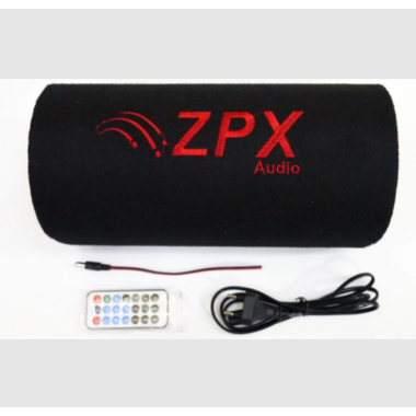 Качественный автомобильный активный сабвуфер ZPX Audio ZX-10Sub Original 1000W со встроенным усилителем "труба" + Bluetooth + Пульт (ZPX10-AV)