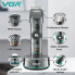 Профессиональная машинка для стрижки волос, бороды и усов VGR V-256i LED дисплей Беспроводная Черный