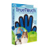 Перчатка чесалка True Touch для вычесывания шерсти животных 180 зубцов резиновая 23 х 15.5 см  (up3899) Синий с черным