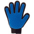 Перчатка чесалка True Touch для вычесывания шерсти животных 180 зубцов резиновая 23 х 15.5 см  (up3899) Синий с черным