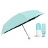 Зонт складной SUNROZ Pill Box Umbrella с футляром Голубой